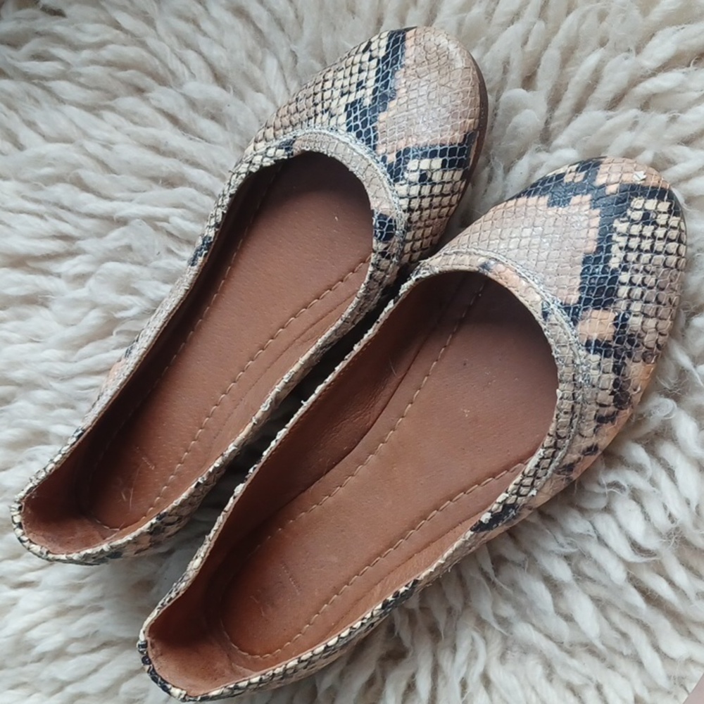 Frye Snake Print Flats